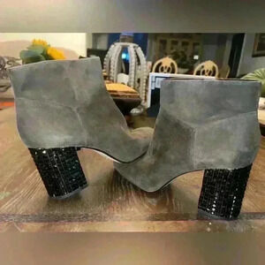 Michael Kors Boots Womens Arabella Ankle Booties
Heels Green Suede Zip Size 9.5